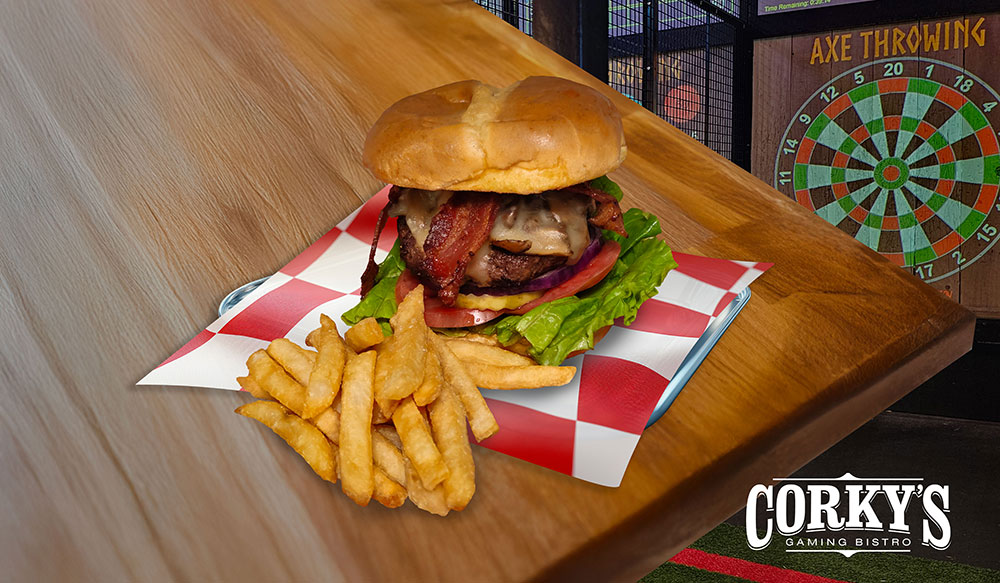 Power-Up Bacon Mushroom Burger